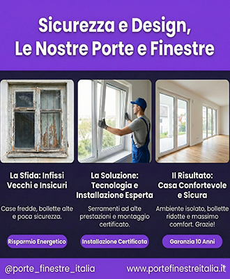 annuncio Facebook Ads per azienda infissi