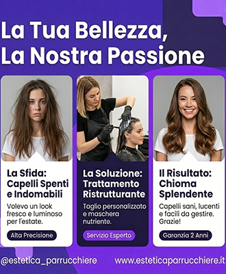 annuncio Facebook Ads per parrucchiere