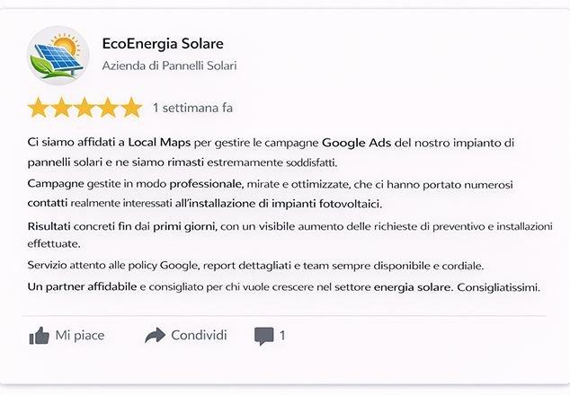 video Google Ads pannelli solari