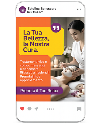 annuncio Instagram Ads per centro estetico