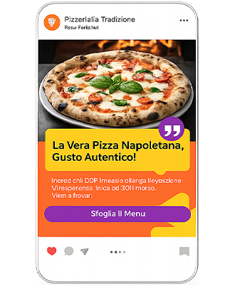 annuncio Instagram Ads per pizzeria