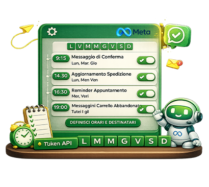invio programmato messaggi WhatsApp automazione