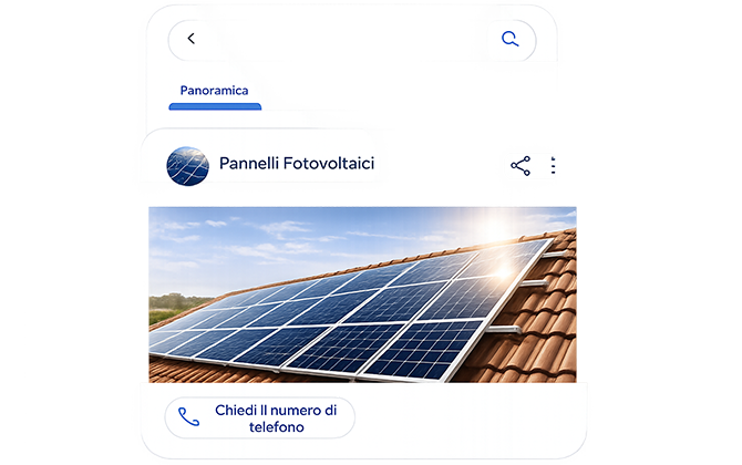 Schermata richiesta preventivi su Google