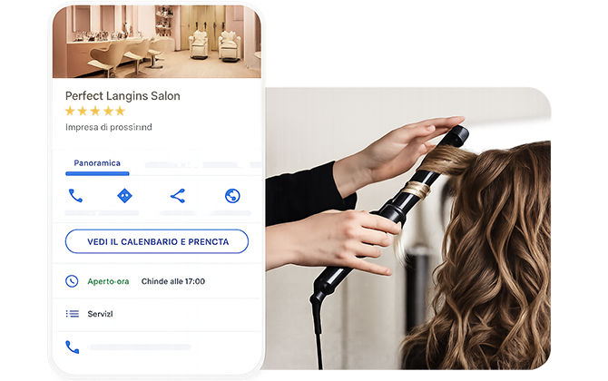 Schermata servizi su Google My Business