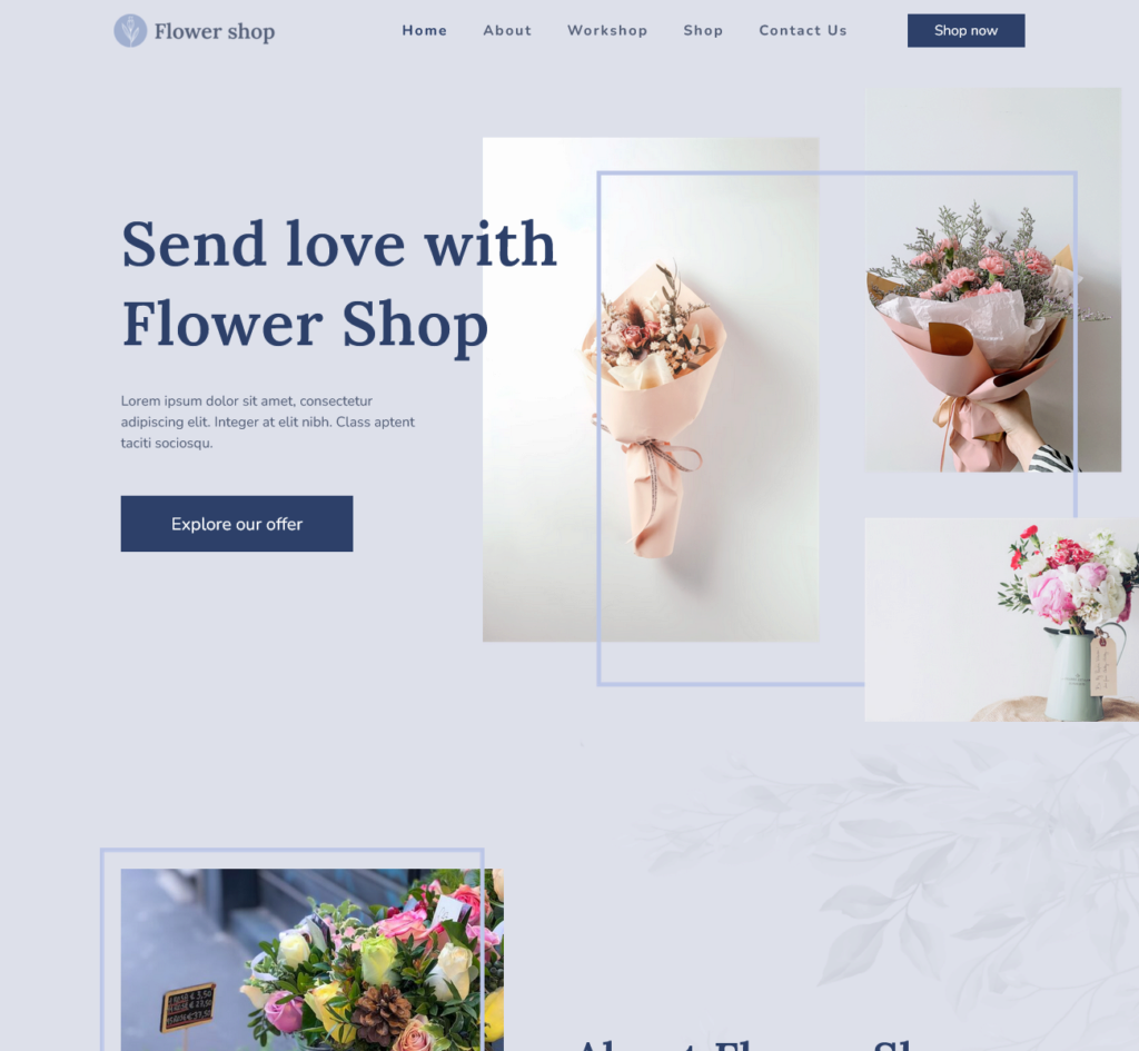 template flowershop