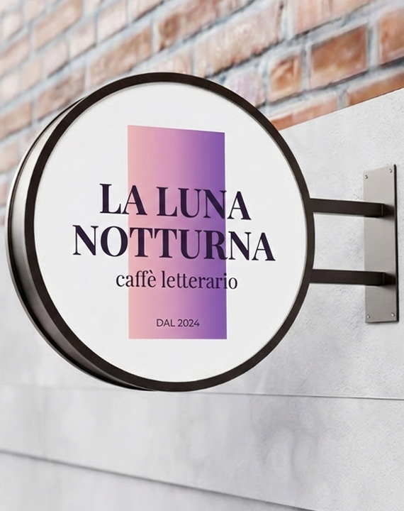 insegna pubblicitaria caffetteria