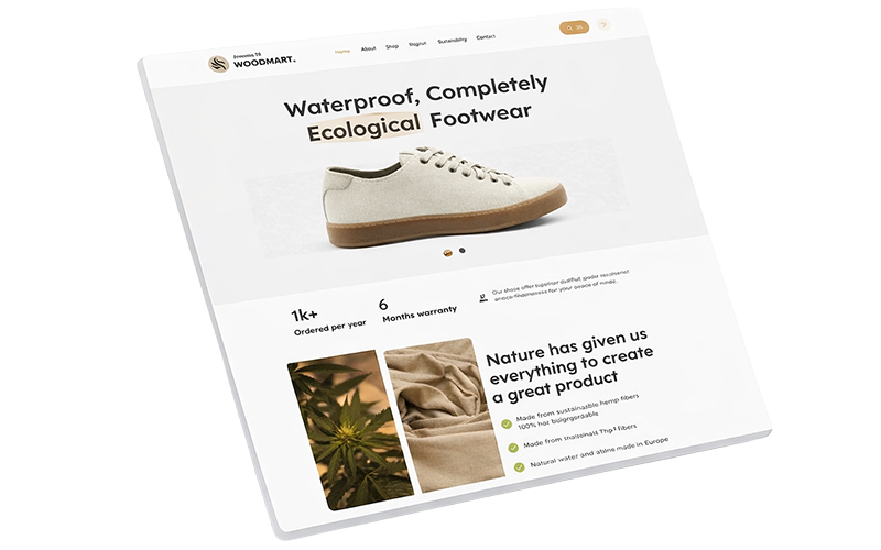 Template WordPress e-commerce scarpe calzature negozio online